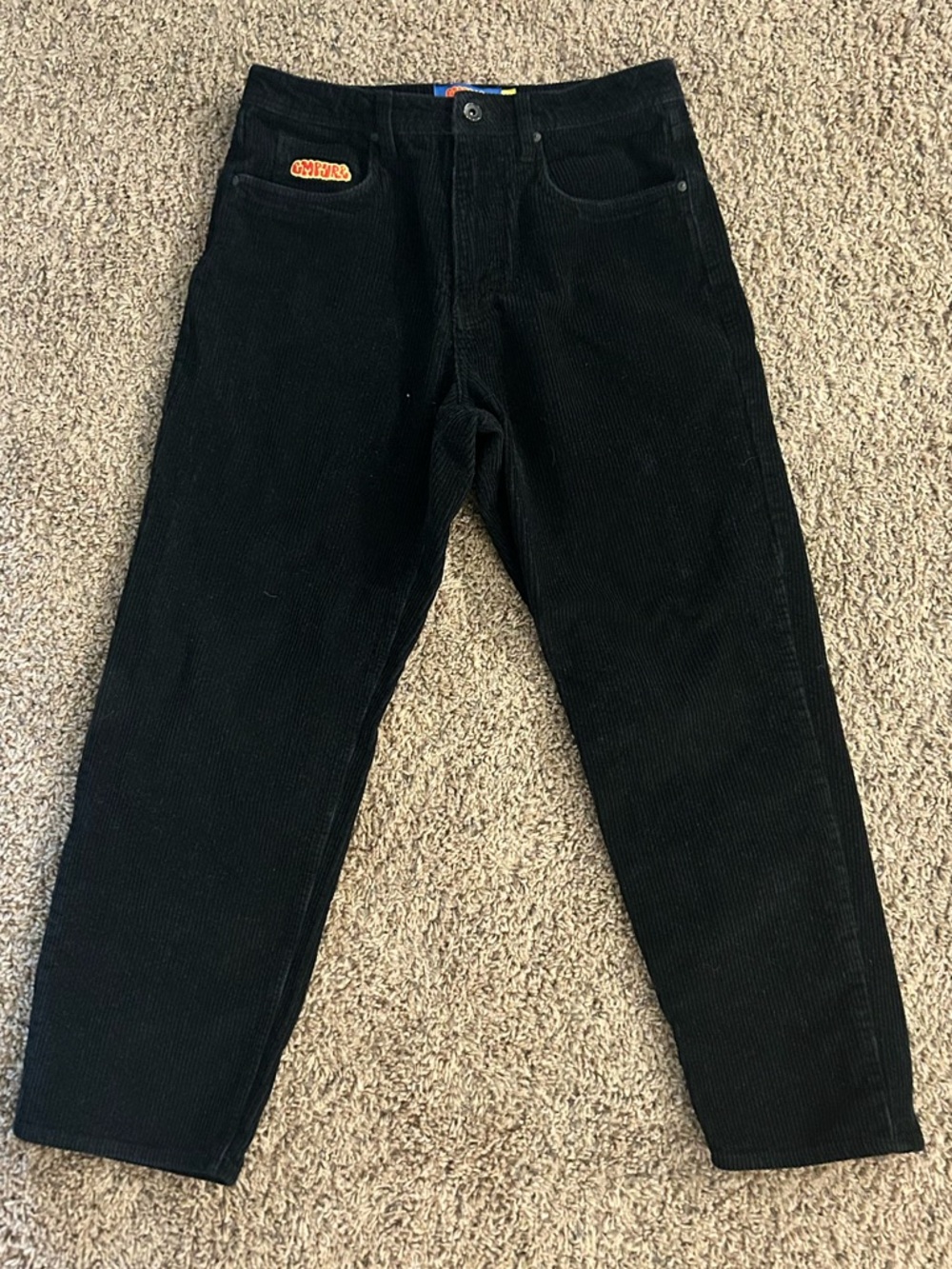 Black Corduroy Men’s Pants by empyre 
 - Classic Straight Fit